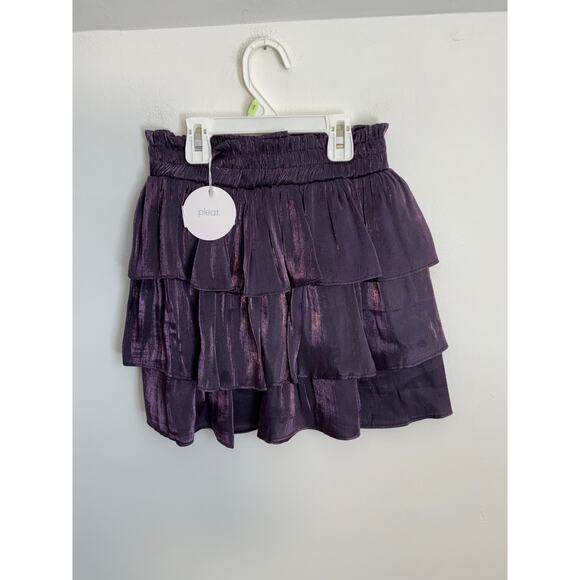 Pleat *PLUM SHIMMER* Luna Skirt size 14 - Picture 3 of 4